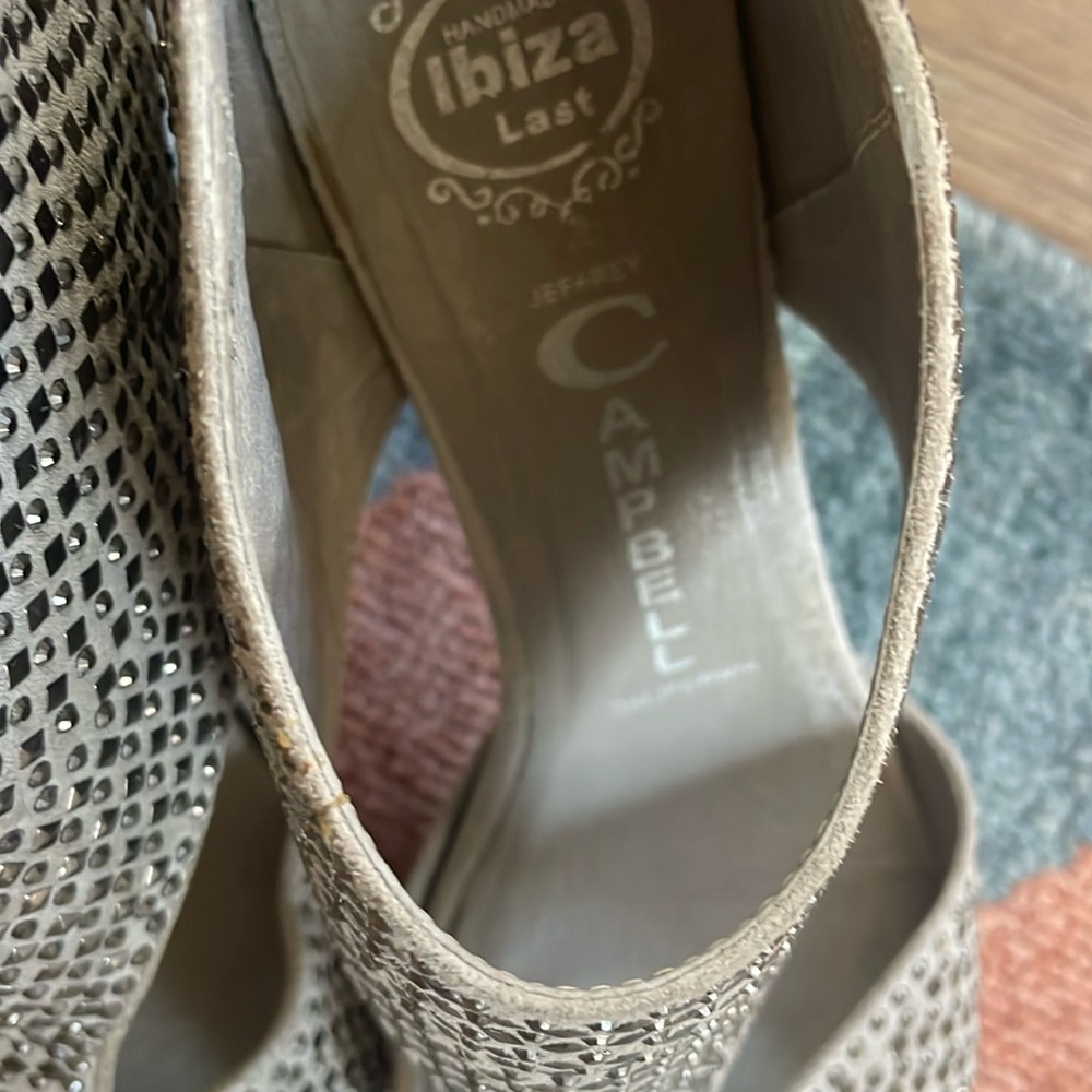 Jeffrey Campbell silver studded platform heels 8.5 - Picture 6 of 6